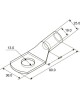 REXANT Наконечник медный луженый ТМЛ 150–12–19 (150мм² - Ø12мм) ГОСТ 7386-80 (в упак. 2 шт.)