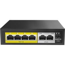 NETIS Коммутатор P106C (L2) 6x100Мбит/с 4PoE+ 60W неуправляемый