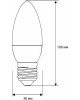 Лампа светодиодная CAMELION (12390) LED8-C35/845/E27/4500К/8Вт