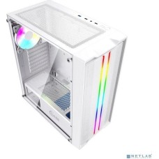 Powercase CMIEW-F4S Корпус Mistral Evo White, Tempered Glass, 1x 120mm PWM ARGB fan + Strip 3x non LED fan, белый, ATX (CMIEW-F4S)