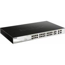 D-LINK Коммутатор DGS-1210-28P/F 24x1Гбит/с 4xКомбо(1000BASE-T/SFP) 24PoE 193W управляемый