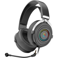 A4TECH Гарнитура игровая Bloody G535, для компьютера, мониторные, проводные, черный / серебристый [g535 (black+silver) usb]