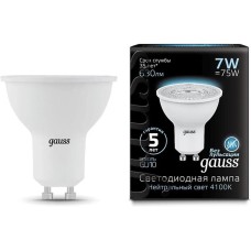 GAUSS Лампа LED GU10, спот, 7Вт, MR16, одна шт. [101506207]
