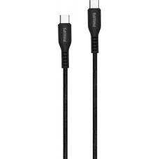 PHILIPS Кабель DLC8701 USB Type-C (m)-USB Type-C (m) 1.2м черный коробка (упак.:1шт)