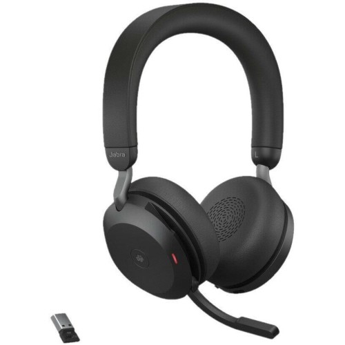 JABRA Гарнитура Evolve2 75 Link380c MS Stereo, для компьютера, накладные, Bluetooth, черный [27599-999-899]