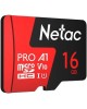 NETAC Флеш карта microSDHC 16GB NT02P500PRO-016G-R P500 Extreme Pro V10 A1 + adapter