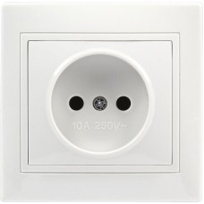 Розетка SMARTBUY (SBE-01w-10-S1-N) Венера, 1-местная, белый