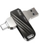 NETAC Флешка USB US1 128ГБ, USB3.0, черный и серебристый [nt03us11c-128g-32bk]
