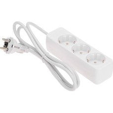 Удлинитель PROCONNECT (13-4208) 3 ГНЕЗДА, 1,5М, 3Х0,75 ММ2, С/З, БЕЛЫЙ