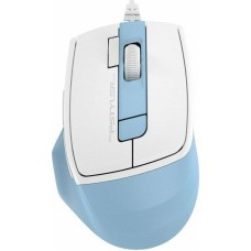A4TECH Мышь проводная Fstyler FM45S Air, оптическая, USB, 2400dpi, голубой и белый [fm45s air usb (lcy blue)]