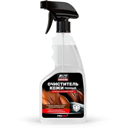 AVS CRYSTAL Очиститель кожи, пенный Leather cleaner (триггер) 500 мл. AVS AVK-925