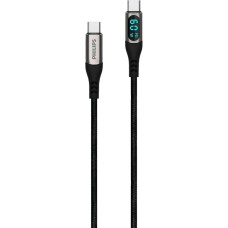 PHILIPS Кабель DLC9060 USB Type-C (m)-USB Type-C (m) 1.2м черный коробка (упак.:1шт)
