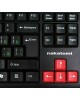 Клавиатура NAKATOMI KN-02U USB черный-красный