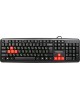 Клавиатура NAKATOMI KN-02U USB черный-красный