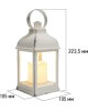 NEON-NIGHT (513-054) Декоративный фонарь со свечкой, белый , 10.5х10.5х22,35 см, цвет Теплый