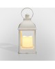 NEON-NIGHT (513-054) Декоративный фонарь со свечкой, белый , 10.5х10.5х22,35 см, цвет Теплый