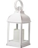 NEON-NIGHT (513-054) Декоративный фонарь со свечкой, белый , 10.5х10.5х22,35 см, цвет Теплый