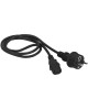 LANMASTER Шнур питания LAN-PP13/SH-0.5-BK C13-Schuko проводник.:3x0.75мм2 0.5м 220В 10А черный