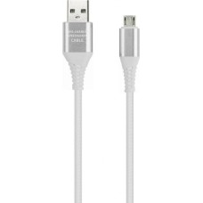 Дата кабель SMARTBUY (iK-3112ERG white) TYPE C кабель в рез.оплет. GEAR, 1м. мет.након.,<2А, бел.