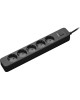 сетевой фильтр PERFEO (PF_C3966) POWER STREAM - 5 роз - 3,0 м - черный