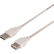 Дата-кабель REXANT (18-1116) Кабель USB (шт. USB A - гн. USB A) 3 метра, серый REXANT