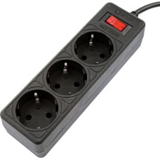 Сетевой фильтр 5BITES SP3B-510 GARDA - 3 роз - 1,0 м - черный
