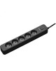 сетевой фильтр PERFEO (PF_C3966) POWER STREAM - 5 роз - 3,0 м - черный