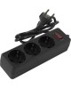 Сетевой фильтр 5BITES SP3B-510 GARDA - 3 роз - 1,0 м - черный