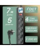 POWERCUBE Сетевой удлинитель SPG5-7M, 7м, черный