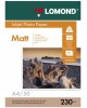 LOMOND Фотобумага 0102016 A4/230г/м2/50л./белый матовое для струйной печати