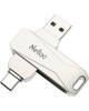 NETAC Флешка USB U782C 256ГБ, USB3.0, серебристый [nt03u782c-256g-30pn]