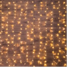 Ночник NEON-NIGHT (235-092) Дождь 3х2 м, прозрачный ПВХ, 240 LED, теплый белый, IP20, с контроллером, не соединяется