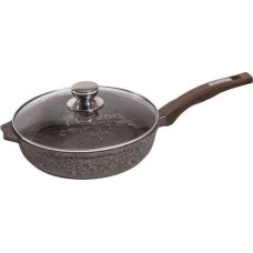 Сковорода МЕЧТА С22902 Premium (mokko)22см с несъемн. ручкой и стекл. крышкой