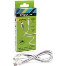 Кабель ERGOLUX (15098) ELX-CDC04-C01 Type C-Lightning 1,2м белый
