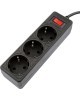 Сетевой фильтр 5BITES SP3B-518 GARDA - 3 роз - 1,8 м - черный