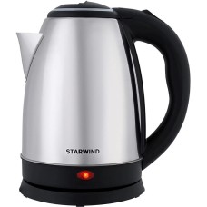 Чайник STARWIND SKS1771 1.8л. 1700Вт серебристый/черный (металл/пластик)