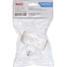 BURO Сетевой разветвитель BU-PS2G-W (2 розетки) белый (пакет ПЭ)