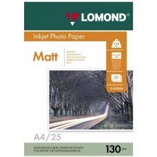 LOMOND Фотобумага 0102039 A4/130г/м2/25л./белый матовое/матовое для струйной печати