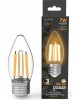 GAUSS Лампа филам. Filament 7Вт цок.:E27 свеча 220B св.свеч.бел.теп. (упак.:1шт) (103802107)