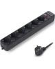 сетевой фильтр EXEGATE SP-6-1.8B (6 роз/1.8M/евровилка) черный