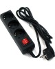 Сетевой фильтр 5BITES SP3B-518 GARDA - 3 роз - 1,8 м - черный