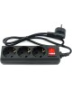 Сетевой фильтр 5BITES SP3B-518 GARDA - 3 роз - 1,8 м - черный