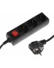 Сетевой фильтр 5BITES SP3B-518 GARDA - 3 роз - 1,8 м - черный