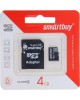 Карта памяти SMARTBUY (SB4GBSDCL10-01) MicroSDHC 4GB Class10 + адаптер