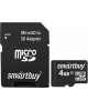 Карта памяти SMARTBUY (SB4GBSDCL10-01) MicroSDHC 4GB Class10 + адаптер