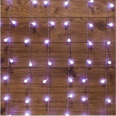 Ночник NEON-NIGHT (235-049) ДОЖДЬ 1,5*1,5 м, с насадками шарики O18мм, прозрачный ПВХ, 144 LED, Мультиколор IP20, не соединяются