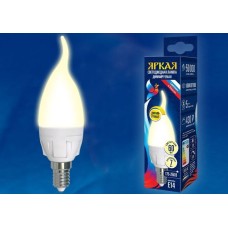 Лампочки светодиодные UNIEL (UL-00004299) LED-CW37 7W/3000K/E14/FR/DIM PLP01WH