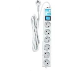 POWERCUBE Сетевой фильтр SPL(5+1)-16B-P-3М-WHITE, 3м, белый
