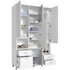 Детская мебель POLINI Шкаф трехсекционный kids Mirum 2330 белый (4 кор.)