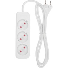 REXANT Удлинитель STANDARD 3 гнезда, 1,5м, 2х1,0мм², б/з, белый